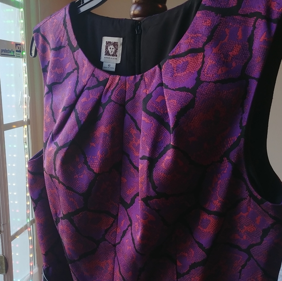 Anne Klein, 10, Purple, Sleeveless, Sheath Dress - Picture 2 of 16